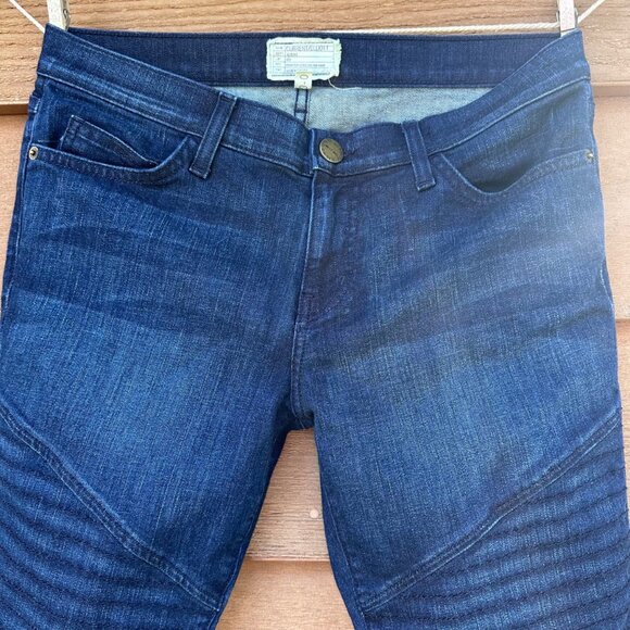 Current/Elliott Womens Moto Ankle Skinny Jeans Nashville Style Size 29 Dark Wash - Picture 5 of 13